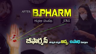 B Pharmacy Career and guidance in Telugu  After Bpharm Jobs and Higher Studies Tips [upl. by Genevieve192]