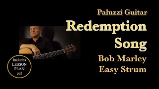 Bob Marley Redemption Song Easy Strum Guitar Lesson for Beginners [upl. by Dnama]