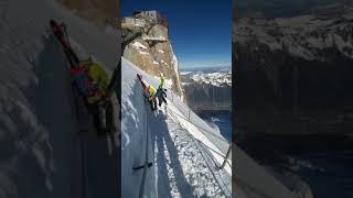 Descente de larête de lAiguille du Midi [upl. by Allenaj]