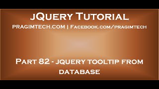 jquery tooltip from database [upl. by Amalburga]