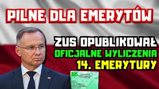 ⚡️PILNE DLA EMERYTÓW 14 emerytura 2024  tabela netto ZUS przedstawił oficjalne wyliczenia [upl. by Els]