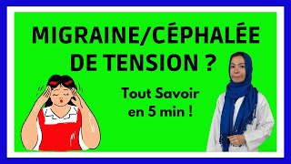 MIGRAINE  MAUX DE TETE  définition symptômes traitements en 5 min [upl. by Fronniah203]