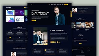 Build A Responsive Portfolio Website Using HTML CSS amp JavaScript [upl. by Coplin]