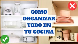 COMO ORGANIZAR TODO EN TU COCINA Tips de Experta en Limpieza y Organización [upl. by Saberhagen]