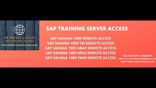 sap server access and self learning training video tutorials [upl. by Usanis]