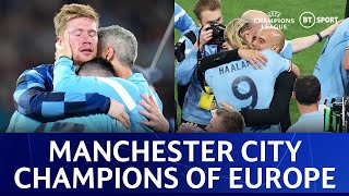 EPIC FULL TIME SCENES as Manchester City win the UEFA Champions League 🏆 BLUE MOON RISING 🔵 [upl. by Nial]