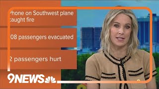 Cellphone battery catches fire on Southwest flight at DIA prompts evacuation [upl. by Alviani78]