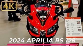 AllNew 2024 aprilia rs 125  Detailed Walkaround 4k [upl. by Akcirre]