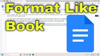 How to Format a Google Doc Like a Book Guide [upl. by Friedrich]