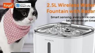 Automatic Cat Dog Water Dispenser Ultra Quiet Pet FounatinTwo Flow Designs For Cats Dogs [upl. by Ralston940]