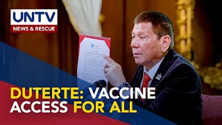 Pangulong Duterte iginiit ang universal vaccine access sa 2020 APEC Forum [upl. by Watt]