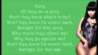 Nicki Minaj  Envy Lyrics Video [upl. by Ogait]