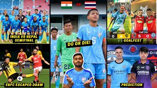 India U17 vs Thailand U17India vs Nepal SemifinalNEUFC Thrashed JFCHFC 40 MSCEBFC 22 Paro FC [upl. by Naquin]