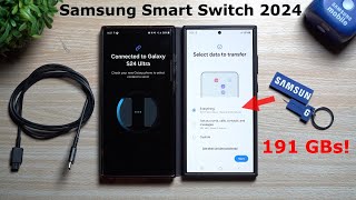 Samsung Smart Switch 2024 192GB Transferred  Faster Than It Says [upl. by Abran312]