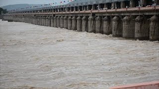 Watch Prakasam Barrage opens all 70 gates after heavy inflow from catchment areas [upl. by Nyrhtakyram506]