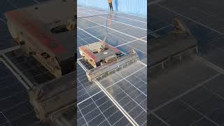 Solar Panel Cleaning Machine Live 3 pv solar energy panel cleaning [upl. by Angadresma]