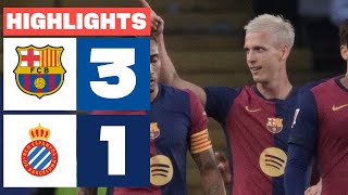 FC BARCELONA 3  1 RCD ESPANYOL I RESUMEN LALIGA EA SPORTS [upl. by Aramoiz]