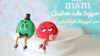 Cute Delight  mampm wedding cake topper tutorial  how to make DIY time lapse  1 h  30 sec [upl. by Enid]