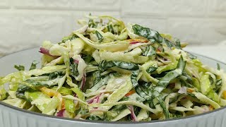 How To Make Coleslaw Perfect Summer Salad  Wanna Cook [upl. by Egdirdle]