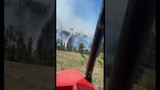 When Montana is on fire we use helicopters and planes to put it out🔥🔥 wildfire fire helicopter [upl. by Wye227]