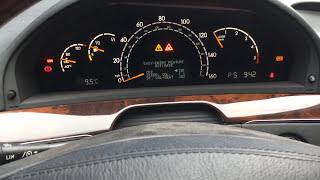 Mercedes W220 S Class S320 cdi Dashboard instrument cluster user guide walk through [upl. by Rednael]