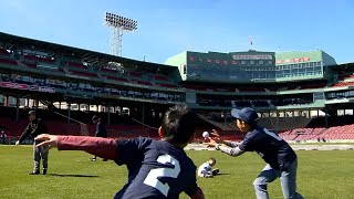 Little Leaguers across Mass get to take the field at Fenway Park [upl. by Ilyssa]