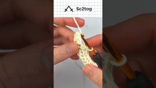 Single Crochet Two Together Stitch – How Read Crochet Charts and Symbols [upl. by Saenihp]