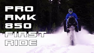 First Ride on the 2019 Polaris PRO RMK 850  Vlog 2 [upl. by Kerry623]