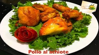 Pollo al achiote receta muy rica y facil de preparar [upl. by Aissatsana]