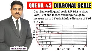 HOW TO DRAW DIAGONAL SCALE QUENO5  UNIT  ENGINEERING SCALE TIKLESACADEMYOFMATHS [upl. by Roxane]