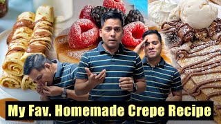 Best Homemade Crepe Recipe🧇  How to make crepe amp pancakes [upl. by Buerger734]