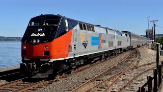 Amtrak P42 Locomotives on the Coast Starlight [upl. by Montague199]