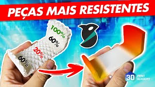 Impressões 3D MAIS RESISTENTES com INTELIGÊNCIA usando Orca Slicer [upl. by Brietta]