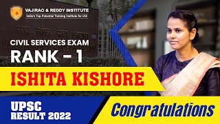 Ishita Kishore AIR 1 IAS Topper  UPSC Result 2022  Mock Interview  Vajirao amp Reddy Institute [upl. by Artimed714]