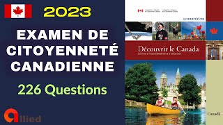 Examen de Citoyenneté Canadienne 2023 226 questions [upl. by Ainessey]