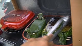 Jakarta Street Food 444 Askari Special Grilled Rice Nasi Bakar 3287 00009 [upl. by Irtak]