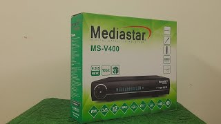 Mediastar MSV400 10BiT Satellite Receiver l VFD l LAN Port l ALi Chip l 20K Channel l Review l Eng [upl. by Aronle471]