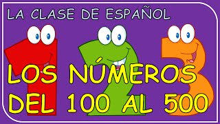 Numbers in Spanish from 100 to 500  Números en espa [upl. by Taggart601]