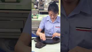 Real cowhide wallet production working group bag handbags fashionbagfactory leatheroem [upl. by Mildred]