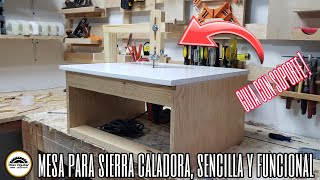 Mesa para sierra caladora con soporte guia sencilla y funcional [upl. by Aneetsyrk]