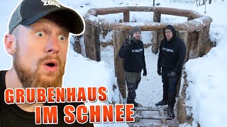 GRUBENHAUS bei 10°C im SCHNEE weiterbauen TEIL 3  Fritz Meinecke reagiert auf die Naturensöhne [upl. by Aiotal]