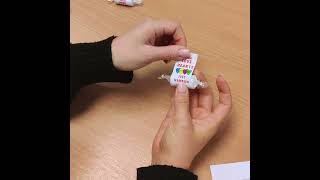 How to wrap mini Love Hearts rolls with personalised labels [upl. by Nathanoj]