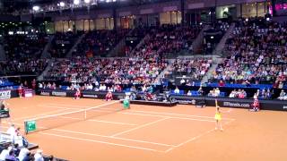 Ana Ivanovic vs Mona Barthel FED CUP 2013 Germany vs Serbia Stuttgart [upl. by Kittie]