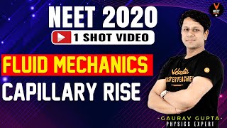 Capillary Rise  Fluid Mechanics Class 11  NEET 2020 Preparation  NEET Physics  Gaurav Gupta [upl. by Enirac223]