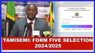 TAMISEMI FORM FIVE SELECTION 20242025 MAJINA YA WANAFUNZI WALIOCHAGULIWA KUJIUNGA KIDATO CHA TANO [upl. by Dnalor]