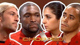 Chopped Alligator Tenderloin Catfish amp Hot Dog Buns  Full Episode Recap  S5 E6  Food Network [upl. by Janot342]