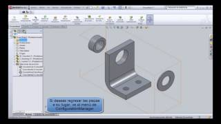 Tutorial de Solidworks básico 8Ensamble [upl. by Gluck]