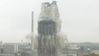 Frankfurt Tower Blown Up In Europes Biggest Ever Controlled Explosion [upl. by Mildred]