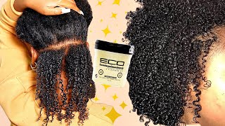 THE BEST WASH N GO ROUTINE FOR TYPE 4 HAIR ✨ Using Only Eco Styler Gel  cheymuv [upl. by Crean623]