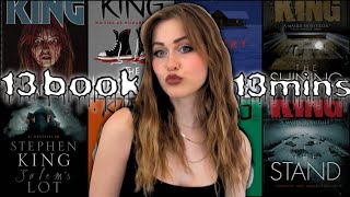 reviewing every Stephen King book i read in 1min each 🧛🏻‍♀️🪓 [upl. by Ahseik]